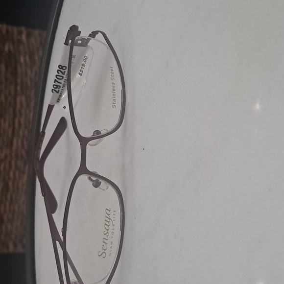 NWT RX-ABLE SENSAYA Stainless Steel Burgundy eyeglass frames SEN55 - Picture 2 of 9